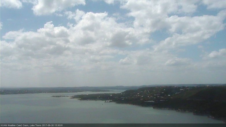 Lake Travis webcam, June 30, 2017 2:55 PM CT