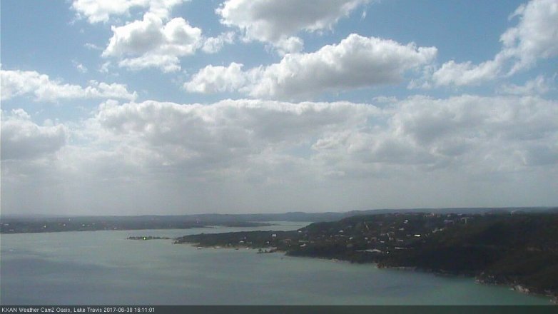 Lake Travis webcam, June 30, 2017 3:35 PM CT