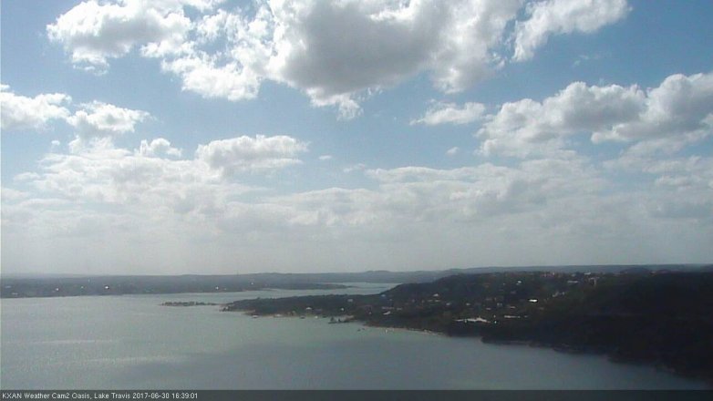 Lake Travis webcam, June 30, 2017 3:55 PM CT
