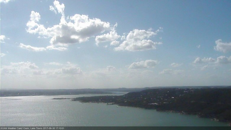 Lake Travis webcam, June 30, 2017 4:40 PM CT
