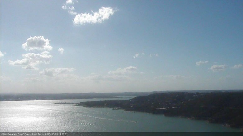 Lake Travis webcam, June 30, 2017 4:45 PM CT