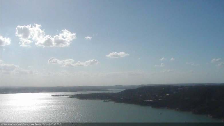 Lake Travis webcam, June 30, 2017 5:00 PM CT
