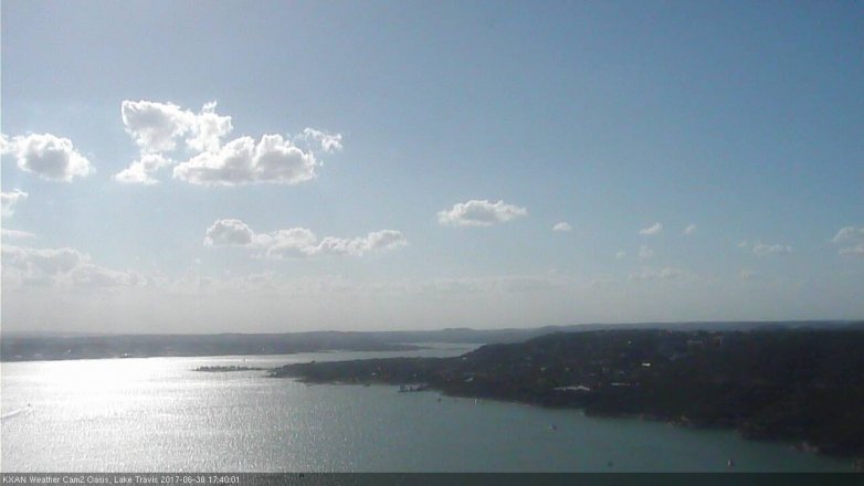 Lake Travis webcam, June 30, 2017 5:05 PM CT