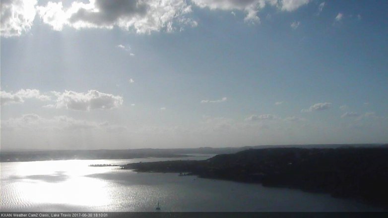 Lake Travis webcam, June 30, 2017 5:35 PM CT