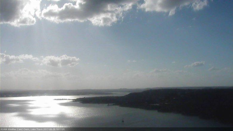 Lake Travis webcam, June 30, 2017 5:40 PM CT
