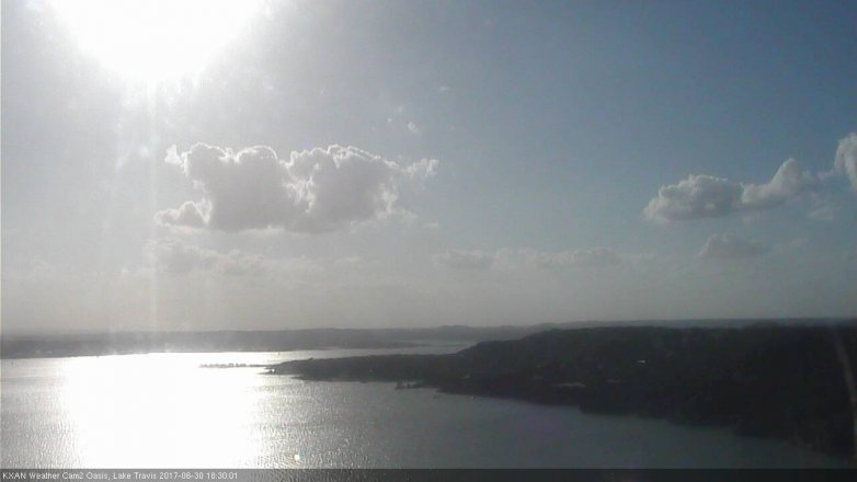 Lake Travis webcam, June 30, 2017 5:45 PM CT