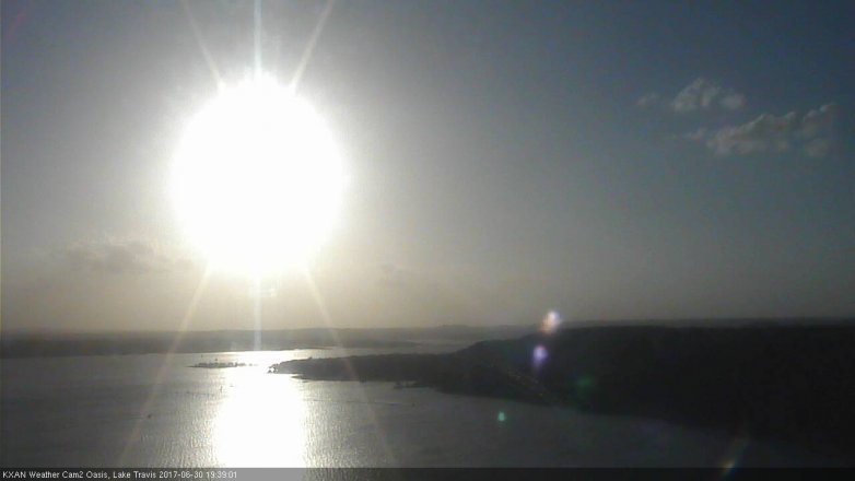 Lake Travis webcam, June 30, 2017 6:50 PM CT