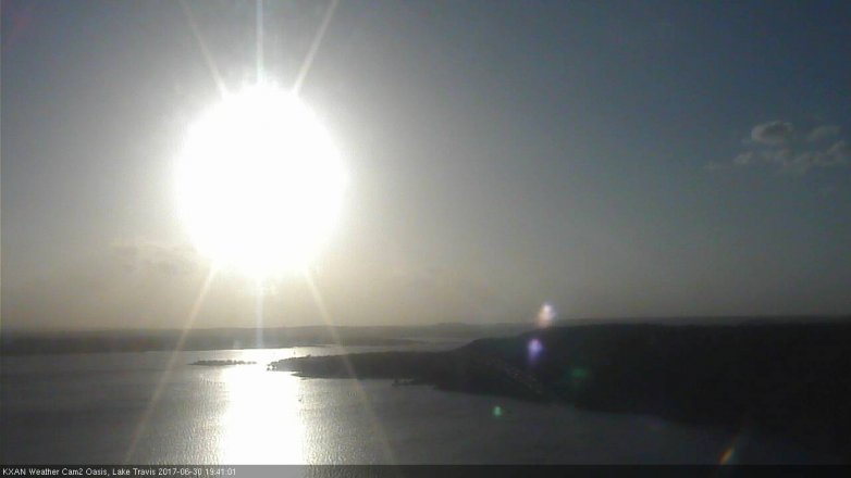 Lake Travis webcam, June 30, 2017 7:05 PM CT