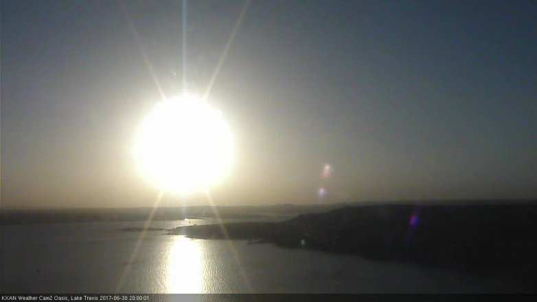 Lake Travis webcam, June 30, 2017 7:20 PM CT