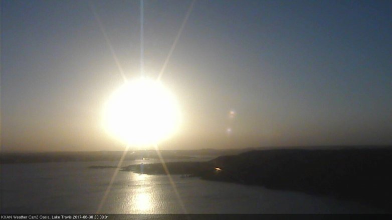 Lake Travis webcam, June 30, 2017 7:35 PM CT