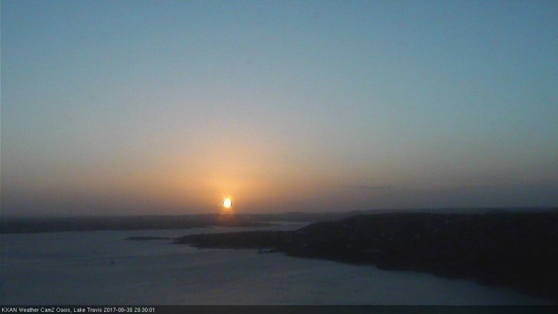 Lake Travis webcam, June 30, 2017 8:00 PM CT