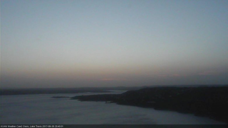 Lake Travis webcam, June 30, 2017 8:10 PM CT