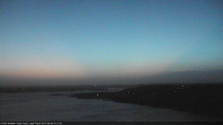 Lake Travis webcam, June 30, 2017 8:25 PM CT