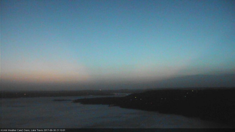 Lake Travis webcam, June 30, 2017 8:30 PM CT