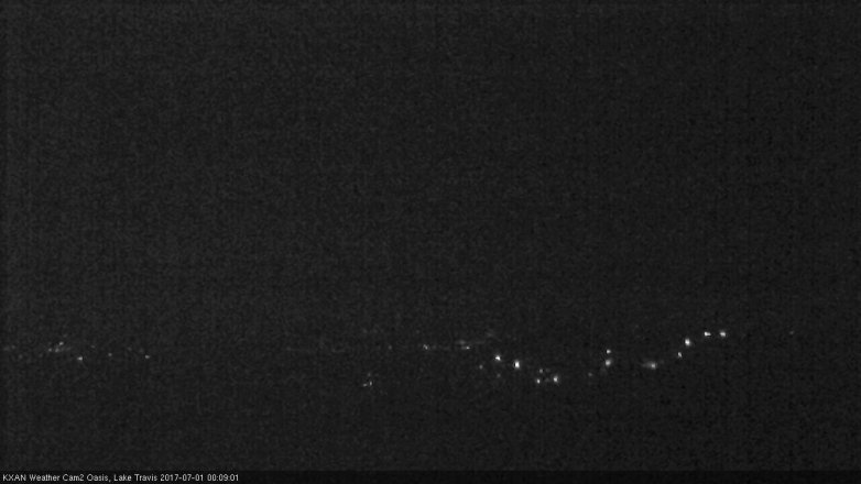 Lake Travis webcam, June 30, 2017 11:40 PM CT