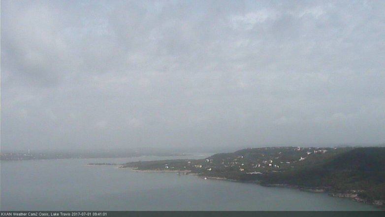 Lake Travis webcam, July 1, 2017 9:00 AM CT