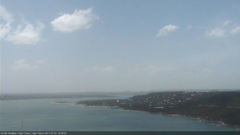 Lake Travis webcam, July 1, 2017 1:55 PM CT