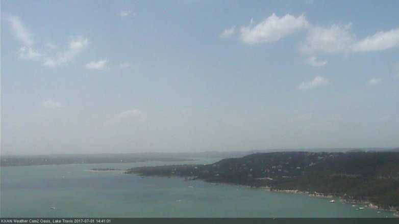 Lake Travis webcam, July 1, 2017 2:05 PM CT
