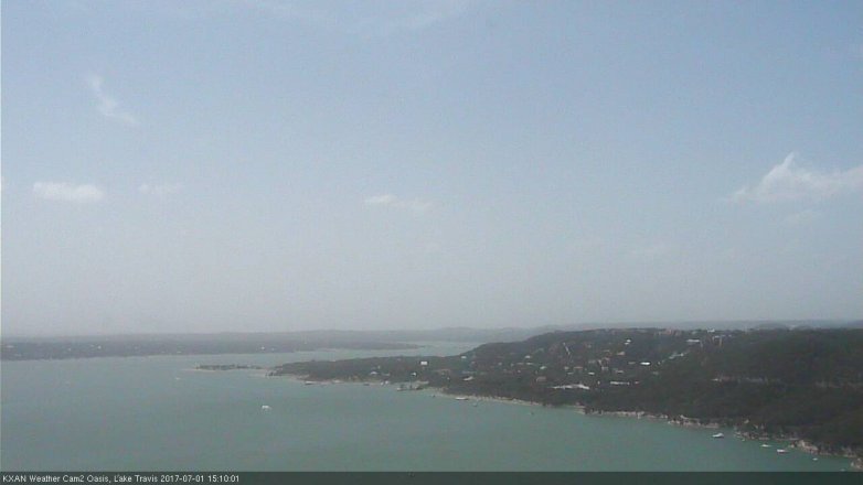 Lake Travis webcam, July 1, 2017 2:35 PM CT
