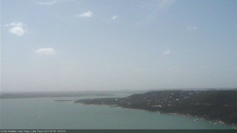 Lake Travis webcam, July 1, 2017 2:50 PM CT