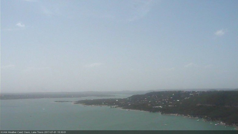 Lake Travis webcam, July 1, 2017 2:55 PM CT