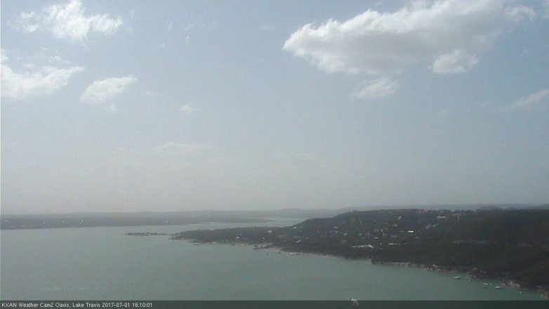 Lake Travis webcam, July 1, 2017 3:15 PM CT