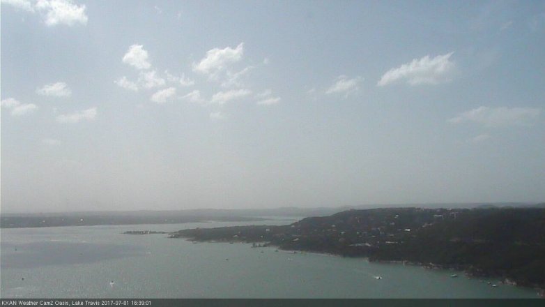 Lake Travis webcam, July 1, 2017 3:45 PM CT