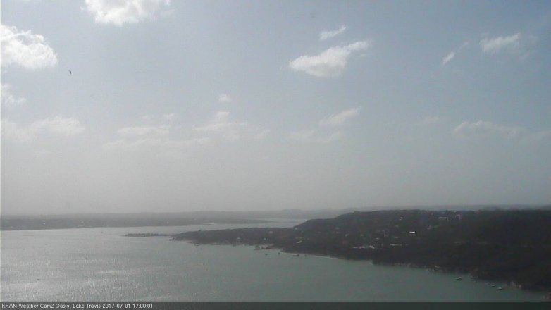 Lake Travis webcam, July 1, 2017 4:25 PM CT