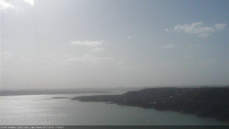 Lake Travis webcam, July 1, 2017 4:35 PM CT