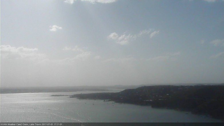 Lake Travis webcam, July 1, 2017 4:40 PM CT