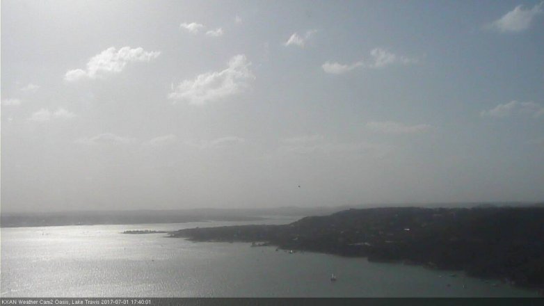Lake Travis webcam, July 1, 2017 5:05 PM CT