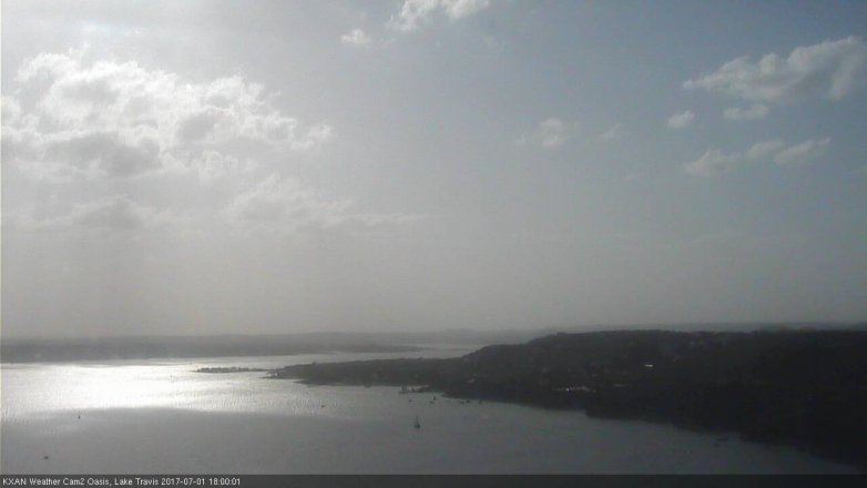 Lake Travis webcam, July 1, 2017 5:10 PM CT