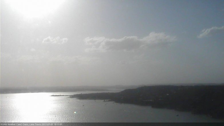 Lake Travis webcam, July 1, 2017 5:30 PM CT