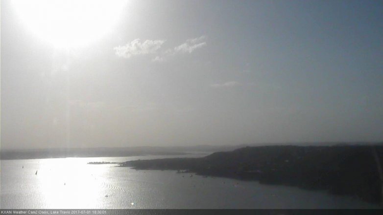 Lake Travis webcam, July 1, 2017 5:35 PM CT