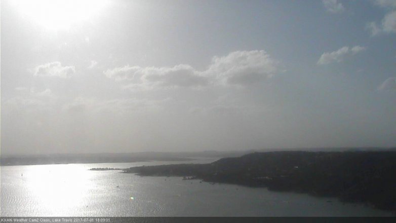 Lake Travis webcam, July 1, 2017 5:40 PM CT