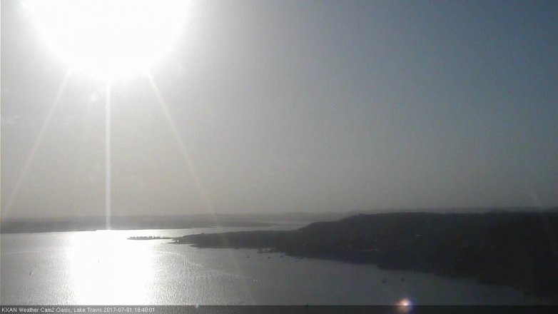 Lake Travis webcam, July 1, 2017 5:45 PM CT