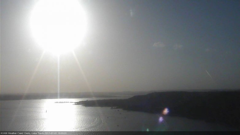 Lake Travis webcam, July 1, 2017 6:20 PM CT
