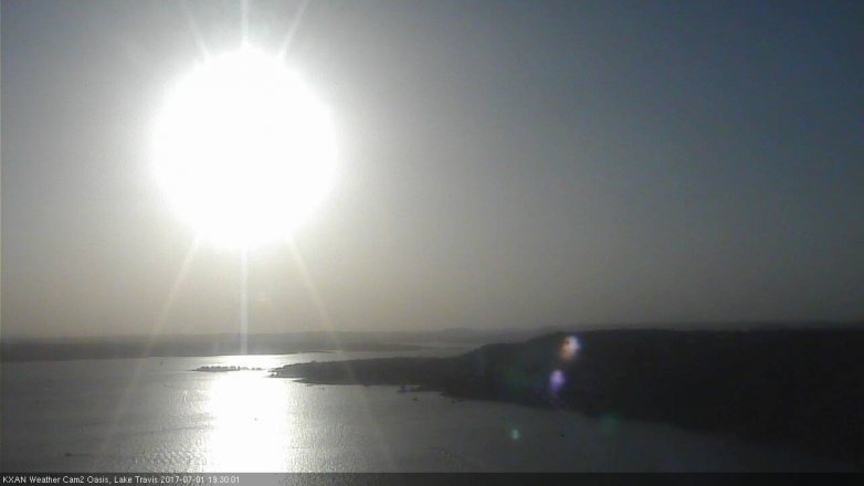 Lake Travis webcam, July 1, 2017 6:35 PM CT