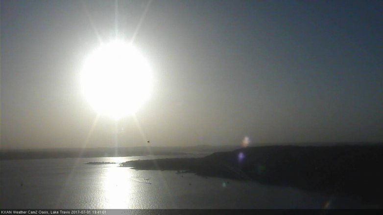 Lake Travis webcam, July 1, 2017 6:45 PM CT
