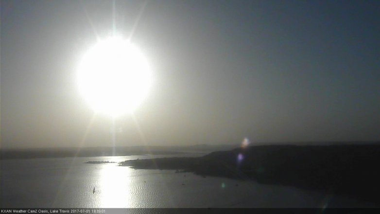 Lake Travis webcam, July 1, 2017 7:05 PM CT