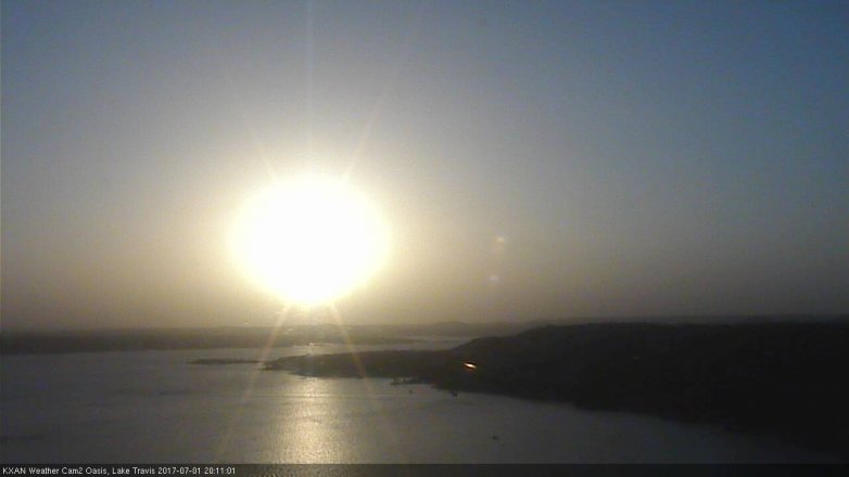 Lake Travis webcam, July 1, 2017 7:25 PM CT