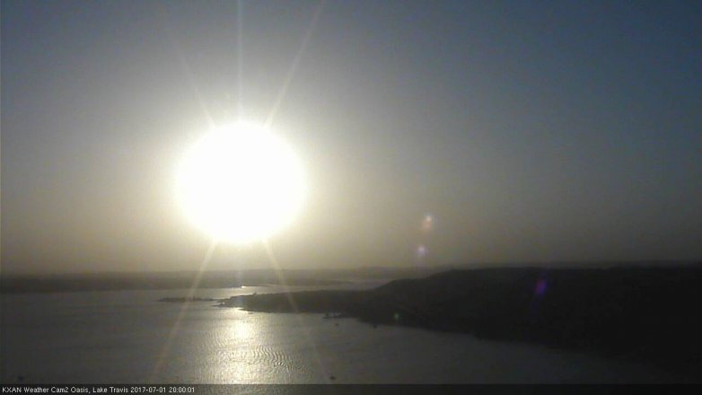 Lake Travis webcam, July 1, 2017 7:30 PM CT