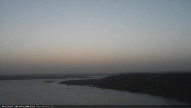 Lake Travis webcam, July 1, 2017 7:45 PM CT