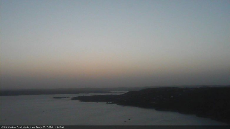 Lake Travis webcam, July 1, 2017 8:00 PM CT