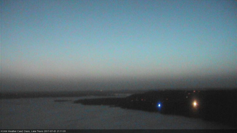 Lake Travis webcam, July 1, 2017 8:40 PM CT