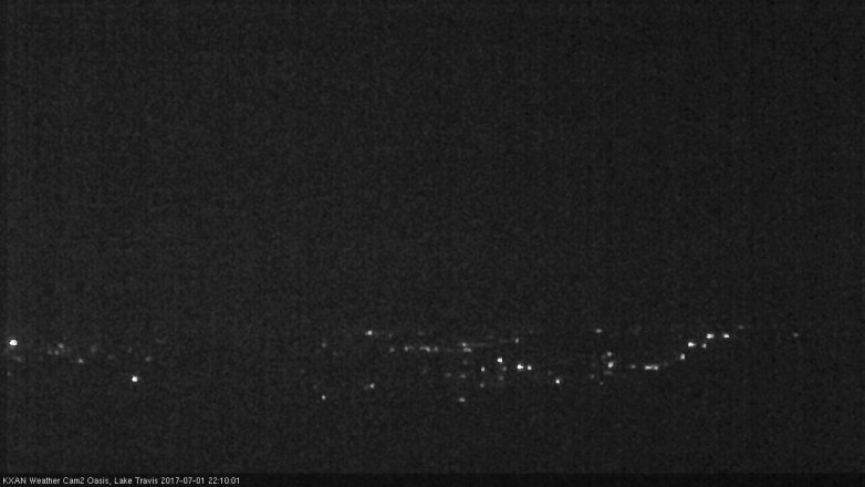 Lake Travis webcam, July 1, 2017 9:15 PM CT