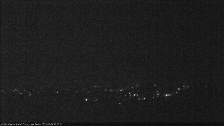 Lake Travis webcam, July 1, 2017 9:50 PM CT