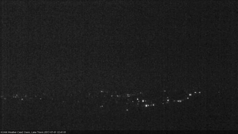Lake Travis webcam, July 1, 2017 9:55 PM CT
