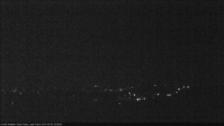 Lake Travis webcam, July 1, 2017 10:30 PM CT
