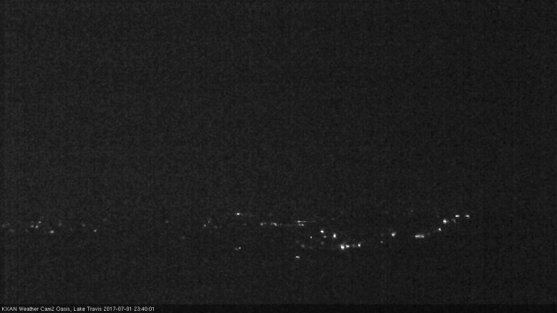Lake Travis webcam, July 1, 2017 10:50 PM CT